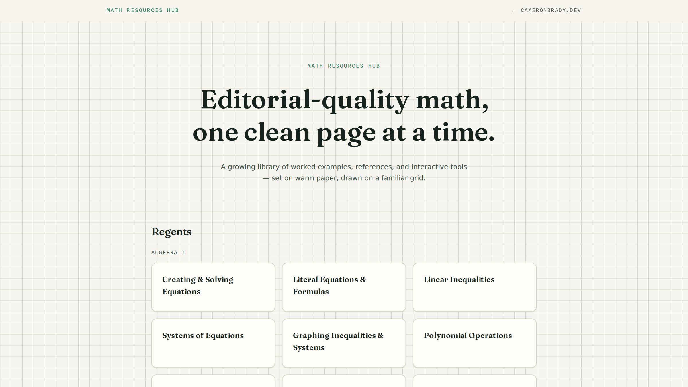 Math Resources