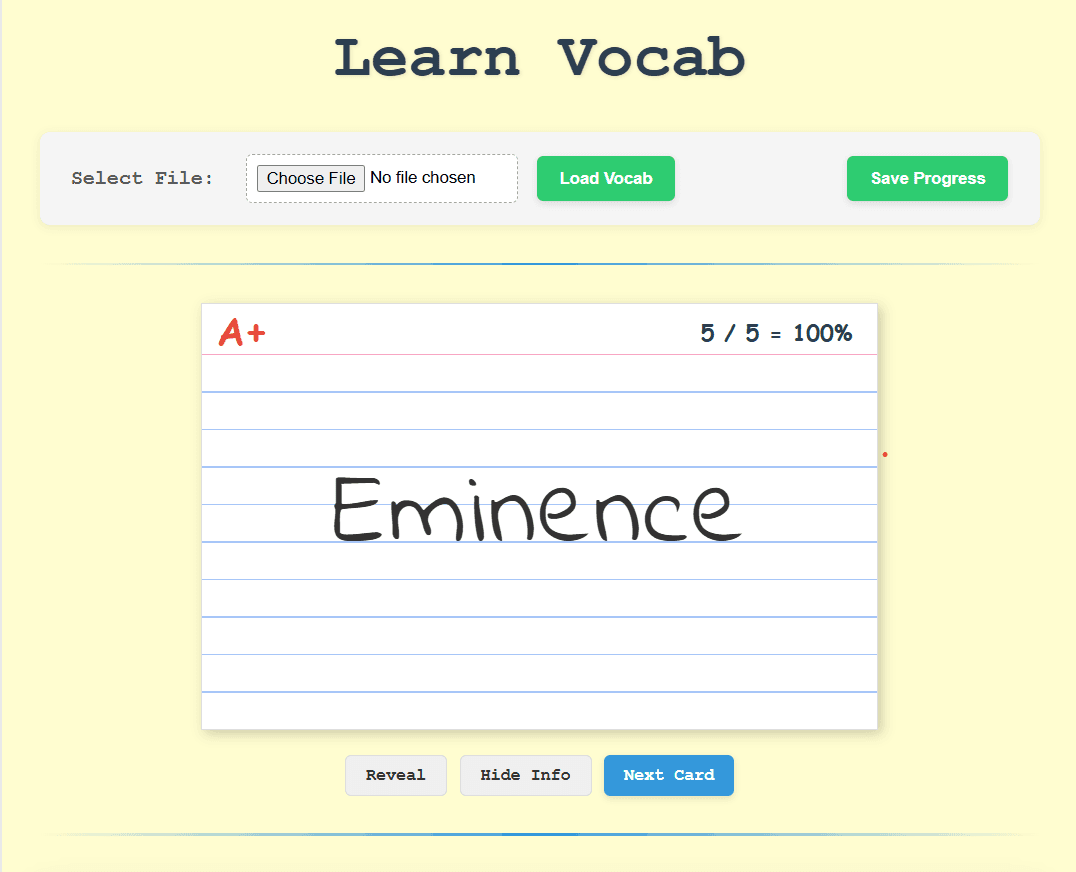 Vocab Flashcards